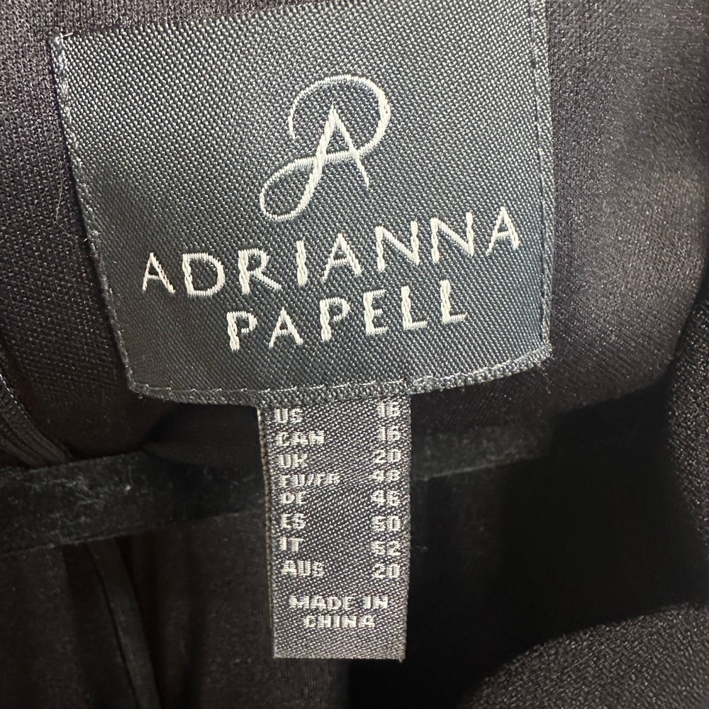 Adrianna Papell Black Scalloped Mini Dress - Picture 3 of 5